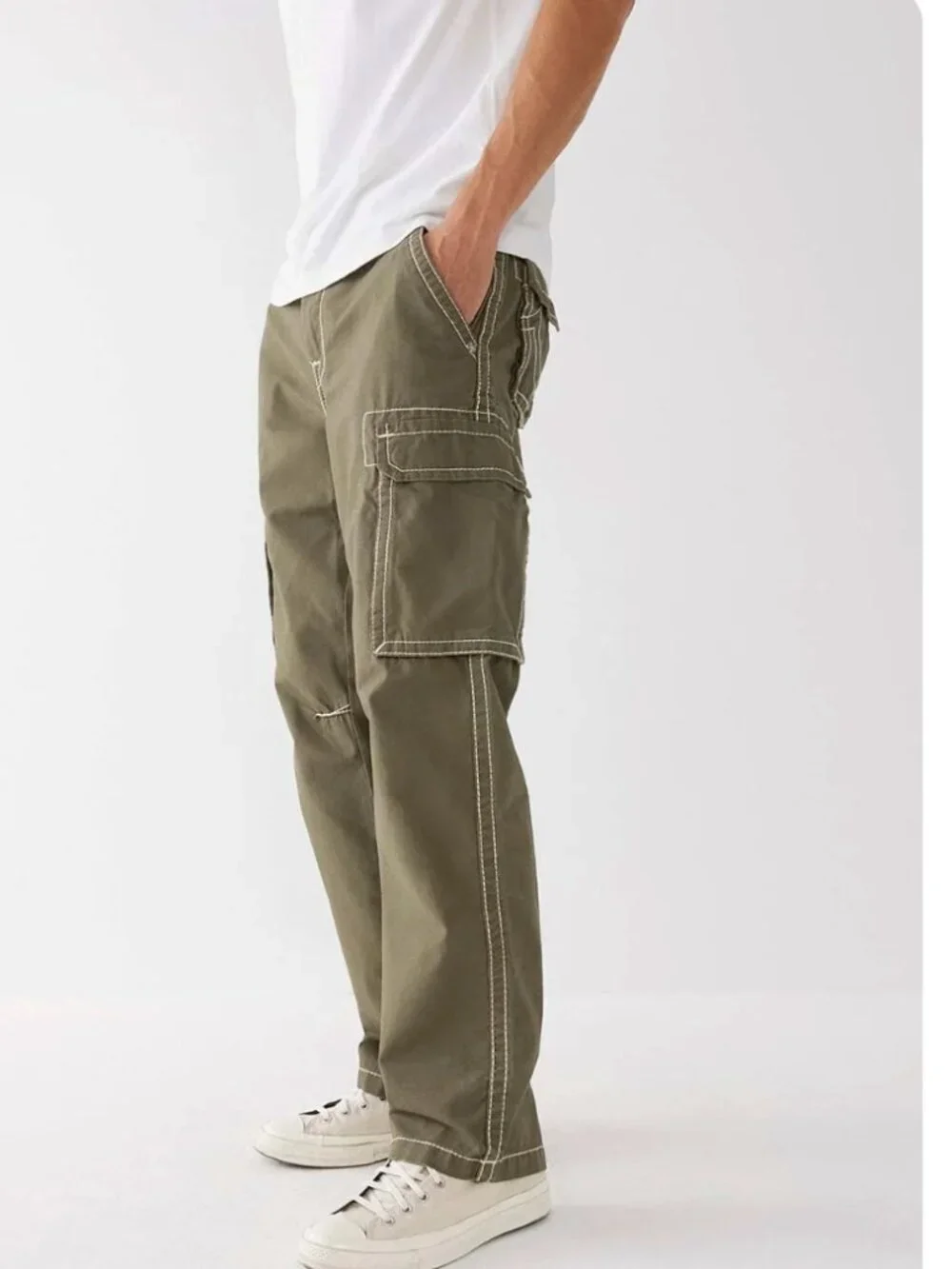 TRUE RELIGION Pants Men's Green Ripstop Cargo Pant